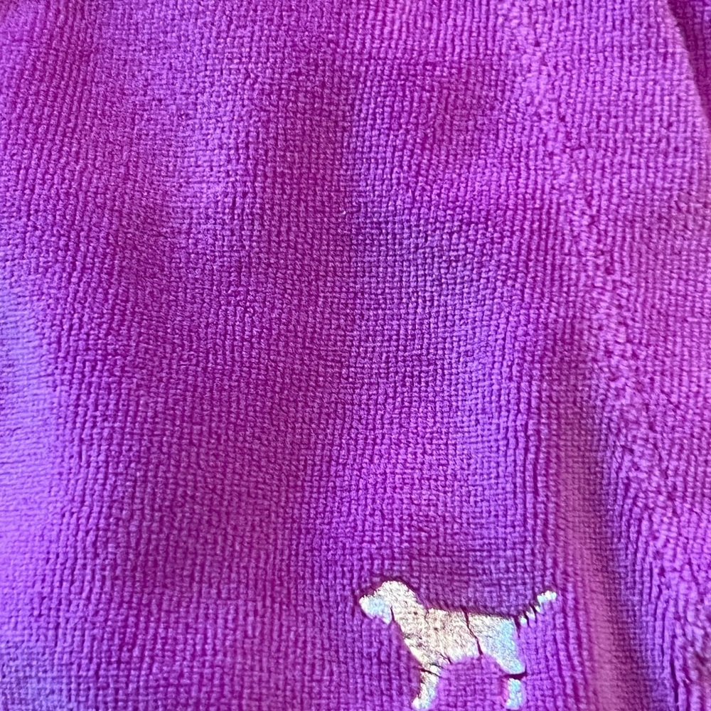 Y2K PINK Victorias Secret Purple Velour Velvet Track Suit Set Small Medium - Picture 6 of 15